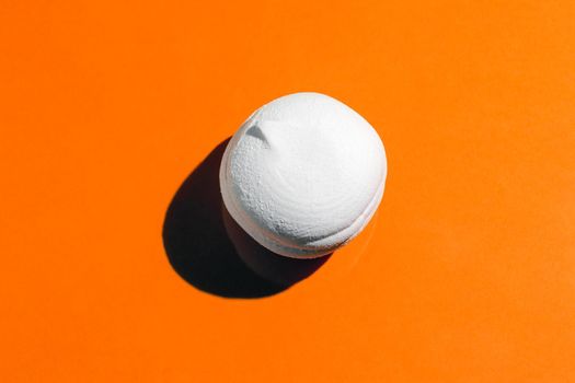 marshmallow on a multicolored background top view. High quality photo