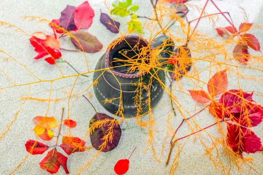 autumn still life DIY pictures leaves. High quality photo