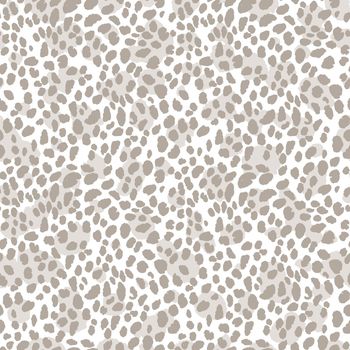 Abstract modern leopard seamless pattern. Animals trendy background. Beige and black decorative vector stock illustration for print, card, postcard, fabric, textile. Modern ornament of stylized skin.