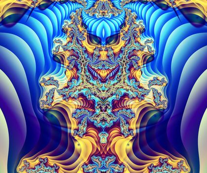 Computer generated abstract colorful fractal artwork for creative design, art, home decoration and entertainment