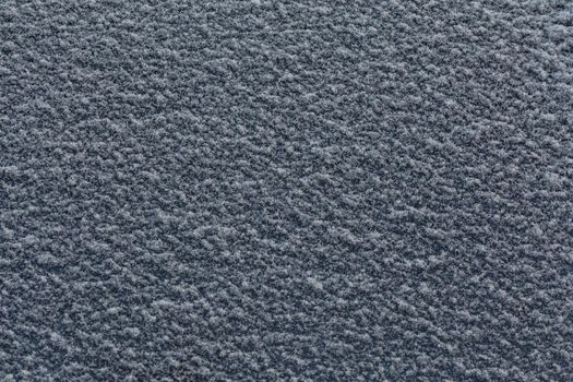 snow and frost covered car window glass surface texture and full frame background.