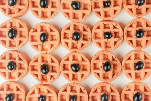 sugar cookies round close - up on a white background. High quality photo
