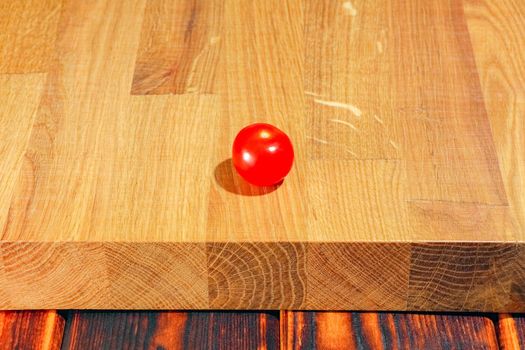tomato on a chopping Board as background. High quality photo