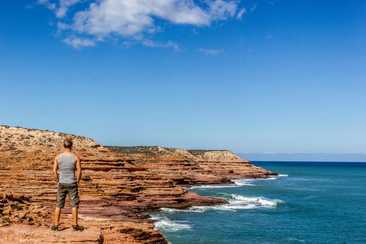 Pot Alley in Kalbarri National Park is where rugged rock cliff meet the Indian Ocean along the Australia's coast.