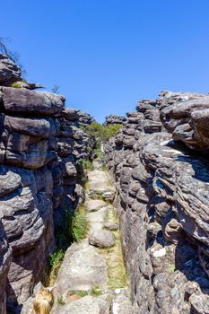 hiking path to the pinnacle lookout, Grampians National Park, Victoria, Australia