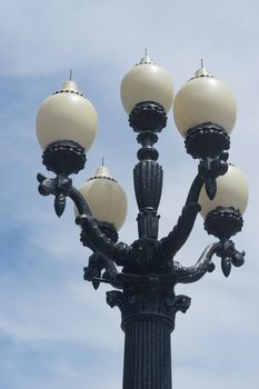 Beautiful lantern on the embankment of Yalta, Crimea. For design and networking.