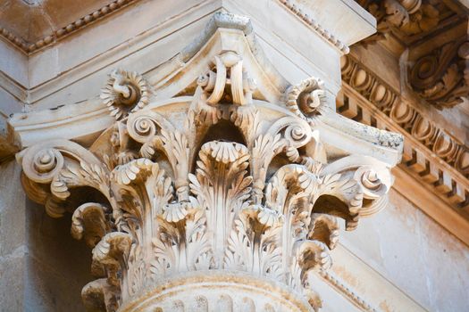 unique details of architectural treasures in Italy corinthian capital