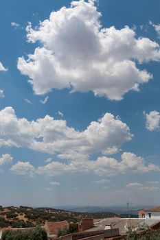 Beautiful couples, fields and landscapes of the Cordoba mountains in Spain. Photograph taken in the month of July.