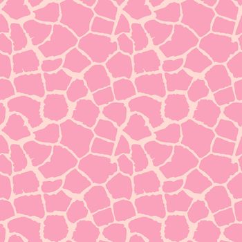 Abstract modern giraffe seamless pattern. Animals trendy background. Pink decorative vector stock illustration for print, card, postcard, fabric, textile. Modern ornament of stylized skin