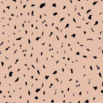 Abstract modern leopard seamless pattern. Animals trendy background. Beige and black decorative vector stock illustration for print, card, postcard, fabric, textile. Modern ornament of stylized skin.