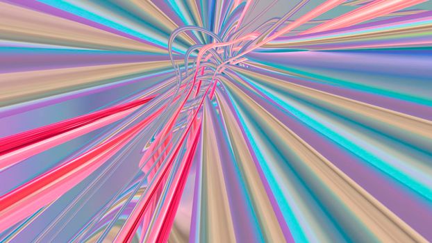 Abstract pastel background with lines and shapes. 3d image