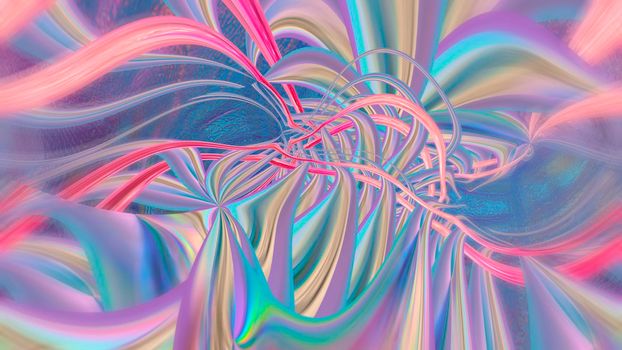Abstract pastel background with lines and shapes. 3d image