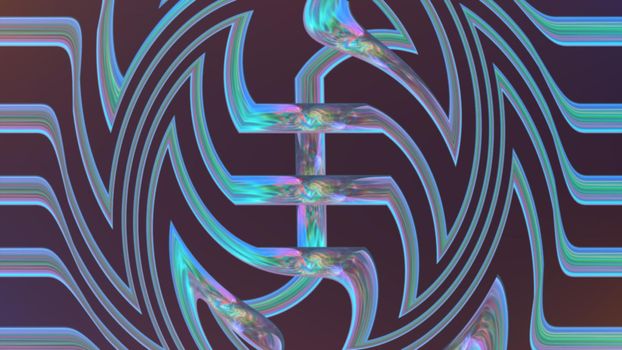 Abstract pastel background with lines and shapes. 3d image