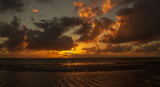 Sunrise at Cape Tributation in the Daintree region of far north Queensland. Cape Tribulation is a remote headland and ecotourism destination in northeast Queensland.