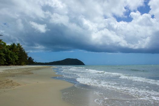 landscape view of Cape Tribulation in Daintree National Park in the far tropical north of Queensland