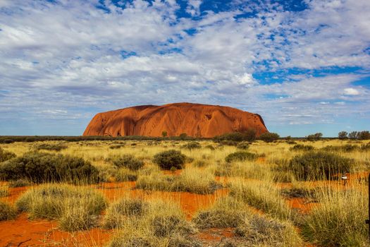 Sunrise at Uluru, Ayers Rock, the Red Centre of Australia.