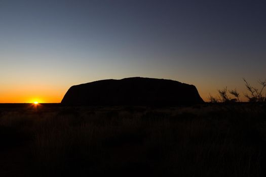 Sunrise at Uluru, ayers Rock, the Red Center of Australia