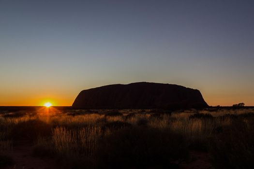 Sunrise at Uluru, ayers Rock, the Red Center of Australia