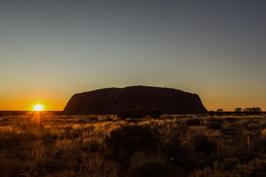 Sunrise at Uluru, ayers Rock, the Red Center of Australia