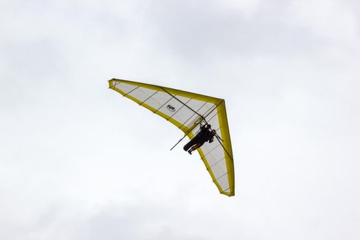 Hang glider flying in Newcastle, New South Wales, Australia