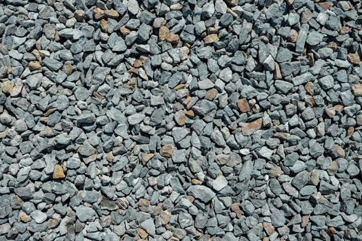Road gravel. Gravel texture. Crushed Gravel background. Pile of Stones texture. Industrial coals.