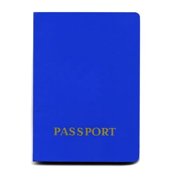 blue passport id isolated over white background