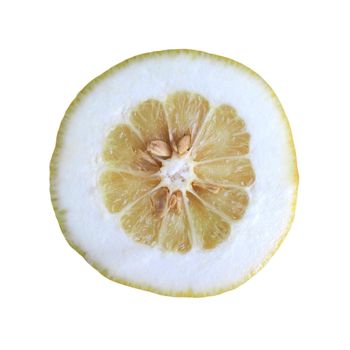 citron (scientific name Citrus Medica citrus) vegetarian fruit food isolated over white background