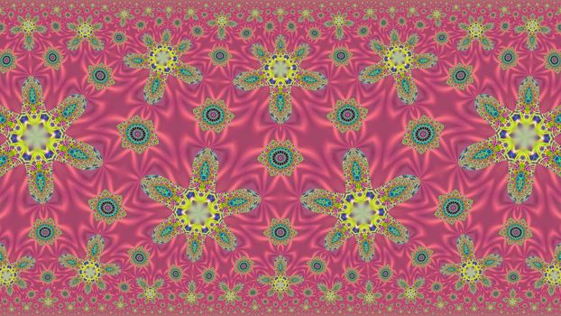 Abstract fractal multi-colored symmetrical background.