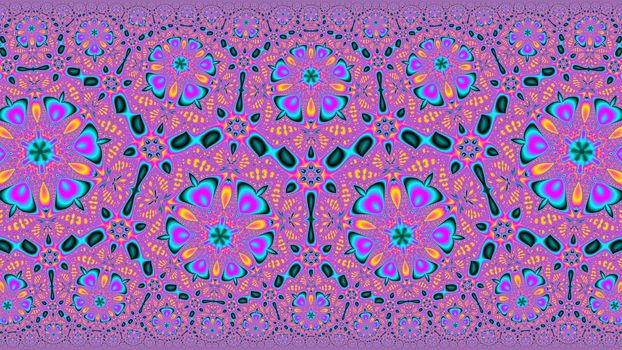 Abstract fractal multi-colored symmetrical background.