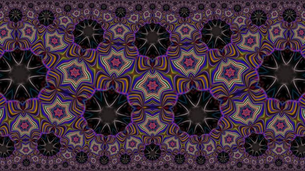 Abstract fractal multi-colored symmetrical background.