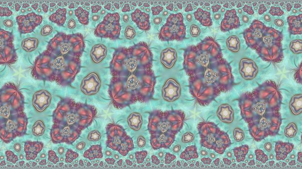 Abstract fractal multi-colored symmetrical background.