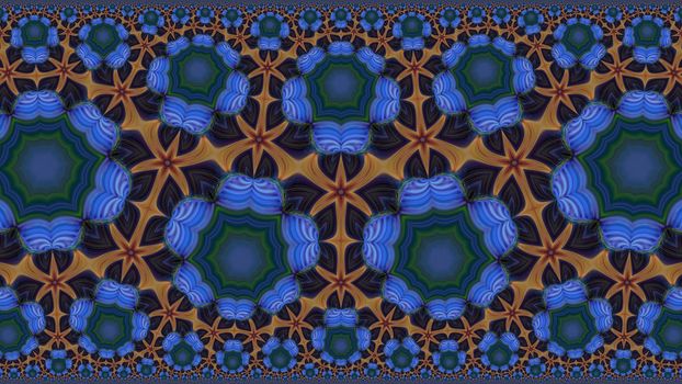 Abstract fractal multi-colored symmetrical background.