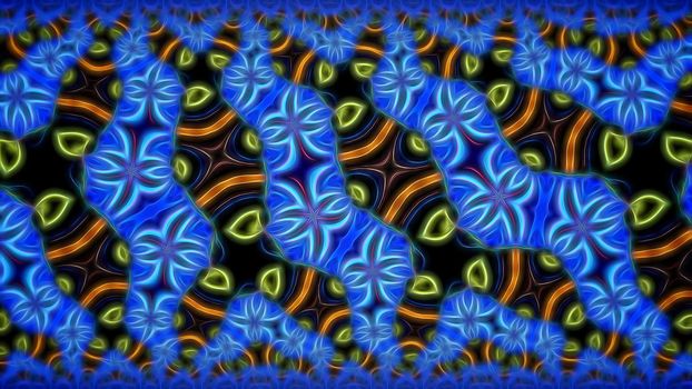 Abstract fractal multi-colored symmetrical background.