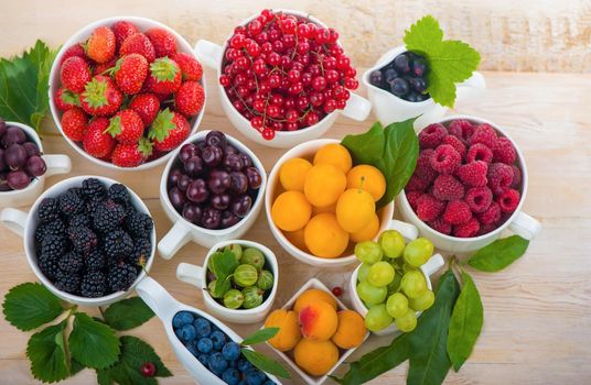 berry mix isolated on a white background.