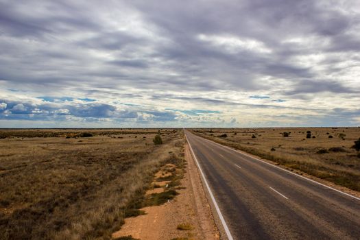 Straight Street in Nullarbor Dessert, Outback, Australia