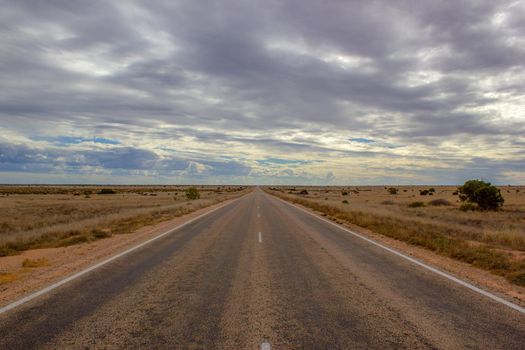 Straight Street in Nullarbor Dessert, Outback, Australia