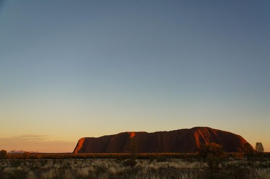 Sunrise at Uluru, ayers Rock, the Red Center of Australia