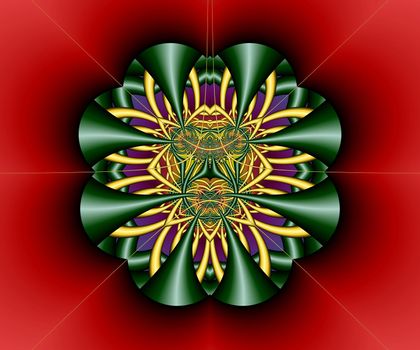 Computer generated abstract colorful fractal artwork for creative design, art, home decoration and entertainment