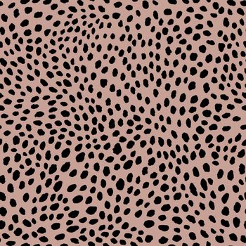 Abstract modern leopard seamless pattern. Animals trendy background. Beige and black decorative vector stock illustration for print, card, postcard, fabric, textile. Modern ornament of stylized skin.