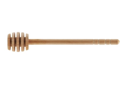 Side view of honey stick on white background with clipping path