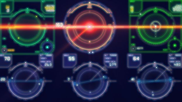 flight control panel instrument navigation light illustration