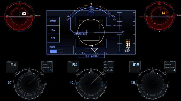 flight control panel instrument navigation light illustration