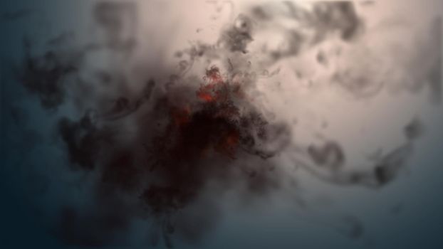 abstract smoke clouds fire in space illustration