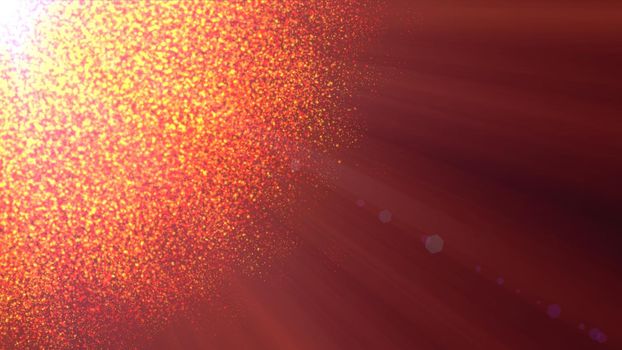 Abstract particles sun solar flare particles illustration 3d render