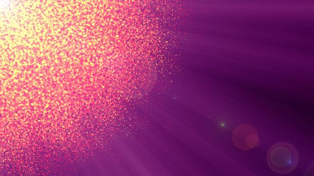 Abstract particles sun solar flare particles illustration 3d render