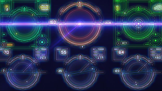 flight control panel instrument navigation light illustration