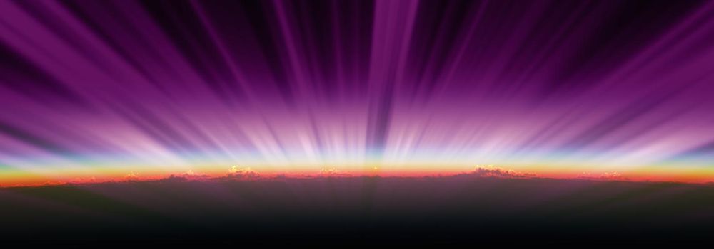 sunrise from space aurora, 3d rendering illustration