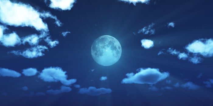 full moon at night night sky, illustration 3d render