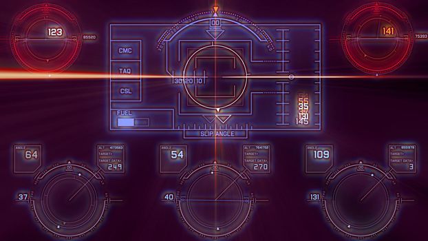 flight control panel instrument navigation light illustration