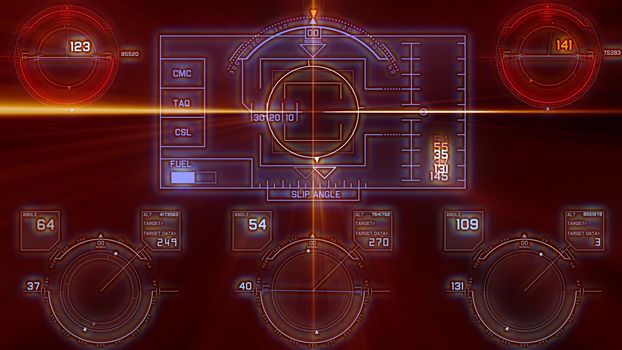 flight control panel instrument navigation light illustration